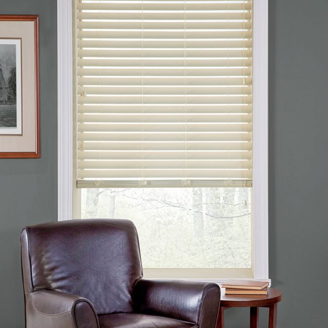 Linen Faux wood blinds