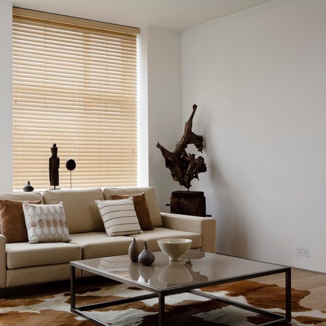 Maple wood blinds